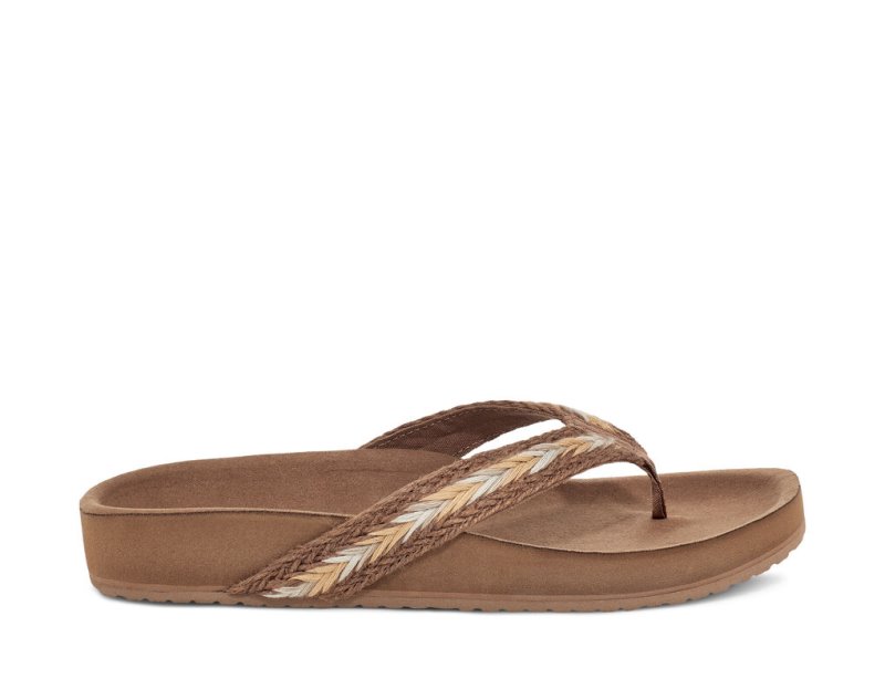 Sanuk She Loungy Hemp Women\'s Sandals Beige | Canada 140EBC